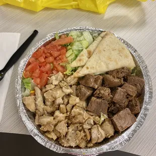 Beef and Chicken &amp; Beef Gyro Platter