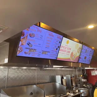 the menus of the restaurant