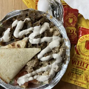 Small Platter- Beef Gyro and Chicken