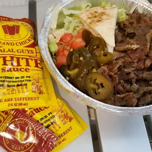 Small beef gyro platter