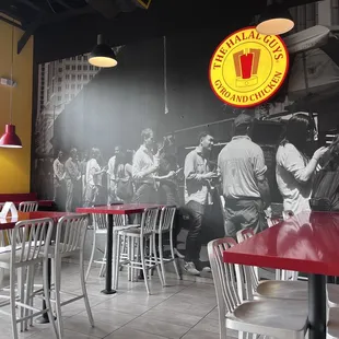 I have the place to myself hee. Chicken &amp; Beef Gyro Platter for lunch!