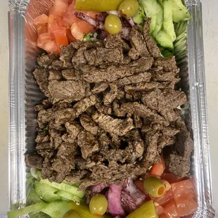 a container of food