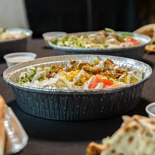 a table full of food