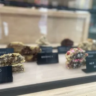 Glass box of deliciousness....current menu items