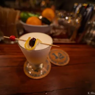 Whiskey sour with Egg white