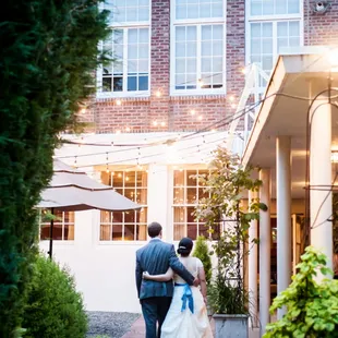 A secret garden stroll in our Garden Courtyard. Photo by Carol Harrold Photography.