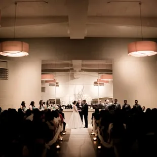 Rosy lighting sets a romantic tone in the Vashon Room.