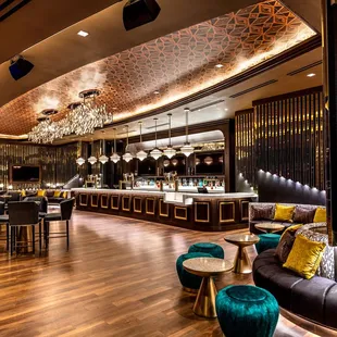 the bar and lounge area