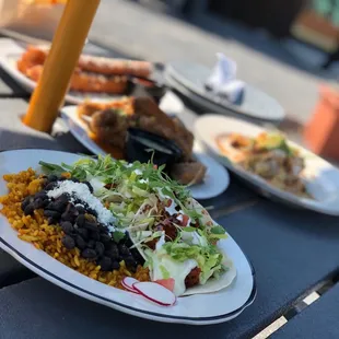 plates of food on a table