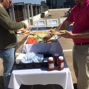 Fresh veggies and condiments