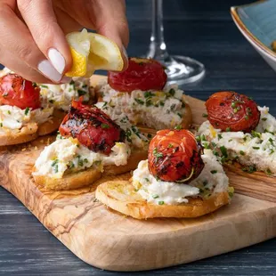 Crab and Shrimp Bruschetta