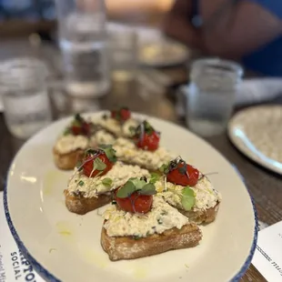 Crab and Shrimp Bruschetta