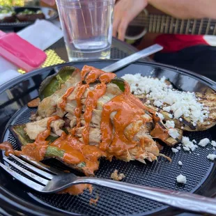 Stuffed pepper and eggplant