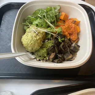 Mother Earth Buddha Bowl with Chicken Meatball!