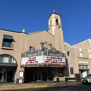 the front of the building