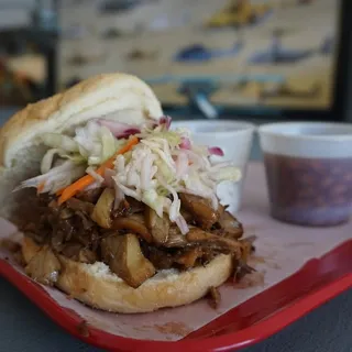 Bourbon Teriyaki Pulled Pork Sandwich