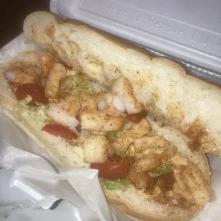 Spicy Cajun Po Boy Sandwich