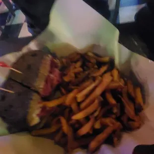 Reuben and fresh cut fries