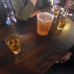 Pitchers of cold Miller Lite!