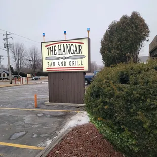 the entrance to the bar and grill