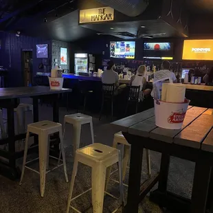 Empty bar poor service. 3 bartenders