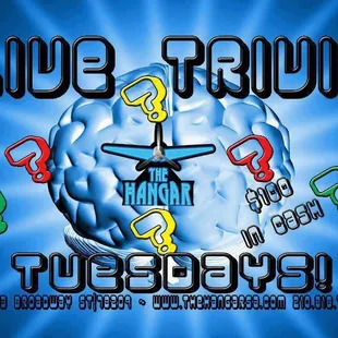 Live Trivia Tuesdays! FREE to play, starts at 8pm with $100 in nightly prizes!