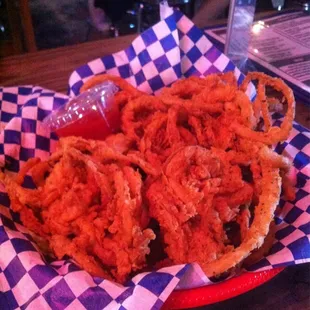 One of 4 free check in offers: Tanglers...fried onion strings. They aight.