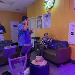 Comfortable couches while you wait your turn to bowl