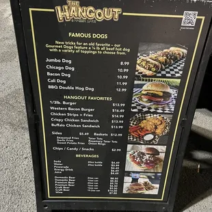 the menu