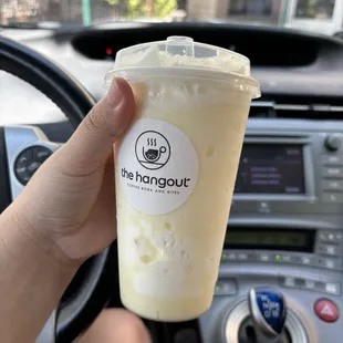 Mango smoothie milk tea