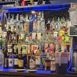 a variety of liquors