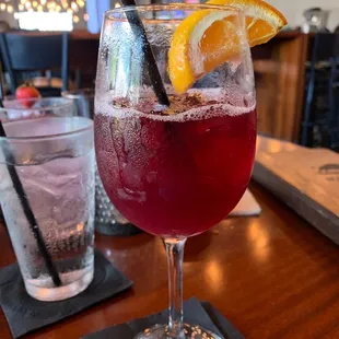 Bourbon Hangria (Berry Bramble in the background)