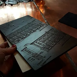 The back of the menu is surprisingly pretty
