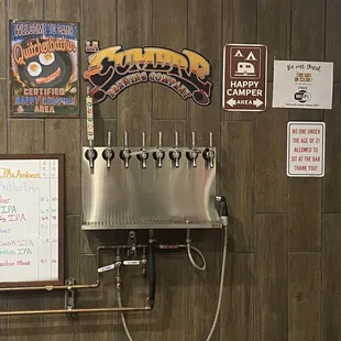 Local beer on tap