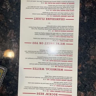 The Wine Menu