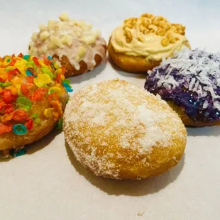 a variety of donuts