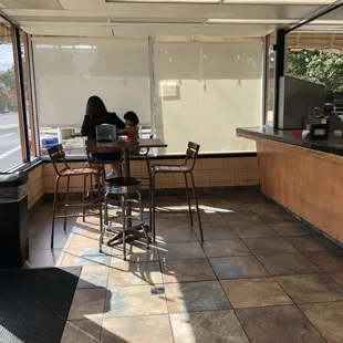 Dining area is pretty small.