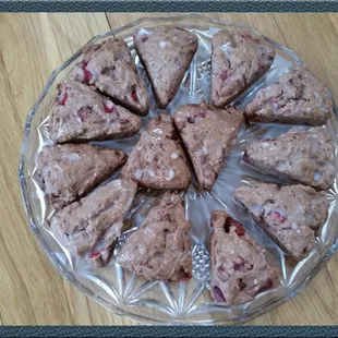 a plate of scones