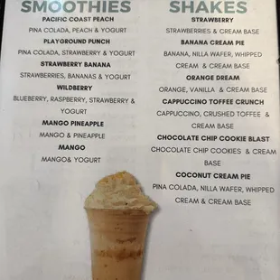 Smoothies and Shakes