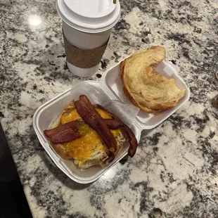 Bacon egg cheese croissant