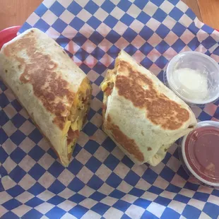 Breakfast burrito for lunch!