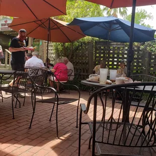 Order at the counter and sit outside