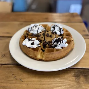 Waffles served Saturday mornings