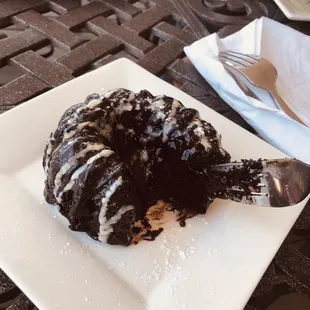 Chocolate lava cake - yum!