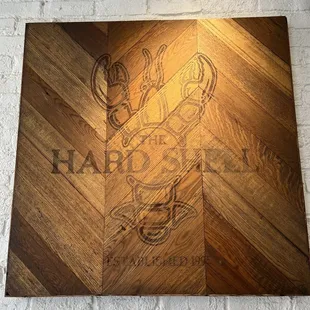Hard Shell logo inside downtown restaurant location