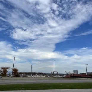 View of the shoreway from the patio