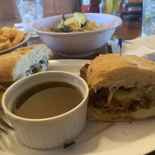 Philly cheesesteak with dip
