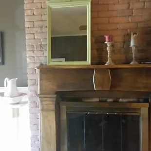 Fire place in Clemmie's Suite