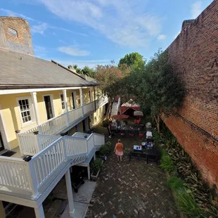 View of the courtyard from the main house