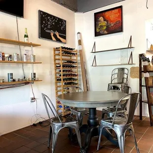 a table and chairs